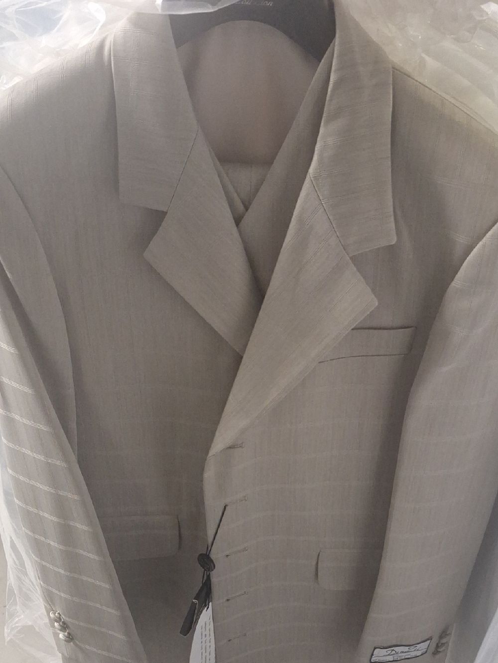 Boys Light Tan  Single-Breasted Suit Blazer